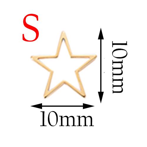 20pcs 3 Size Gold Stainless Steel Charm Pendant Open Bezels Hollow Pressed Resin Frame Mold Bezel DIY Jewelry Making Accessories