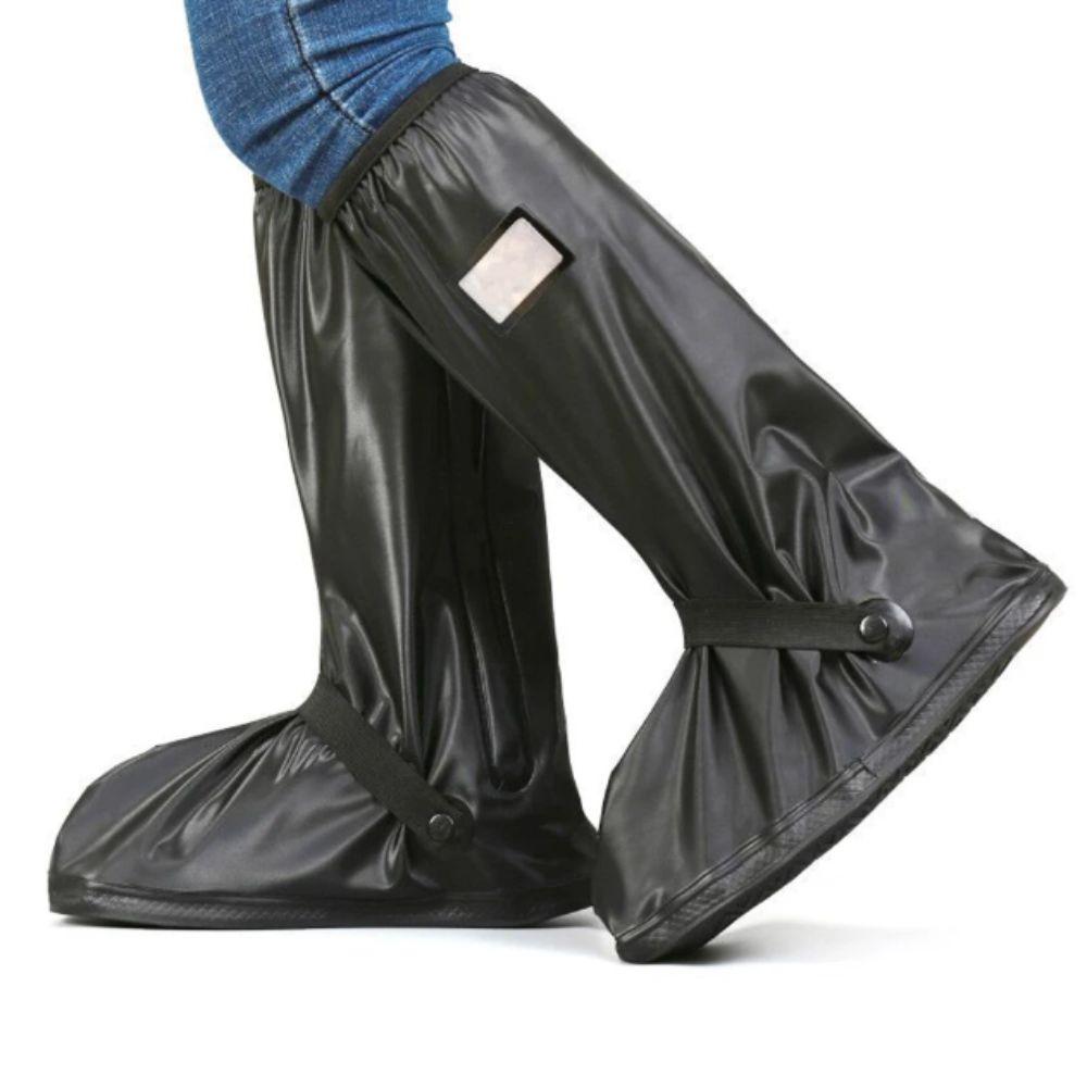 Foot Covers High Tube Rain Boots 42cm Tall Thick Shoe Cover Wear-Resistant Durable Rain Shoe Covers Outdoor Use