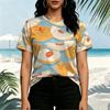 Women's Simple Commuter Short Sleeve T-Shirt Summer Top with Sophisticated Vibe, Breathable Soft Fabric Versatile for Urban Wear