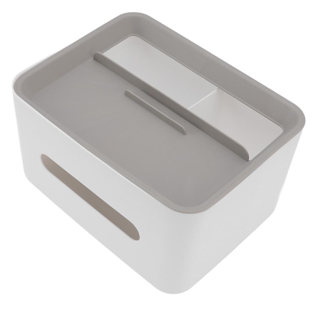 Boîte à mouchoirs rectangulaire en plastique, rangement pour télécommande et papeterie, porte-boîte à serviettes pour bureau