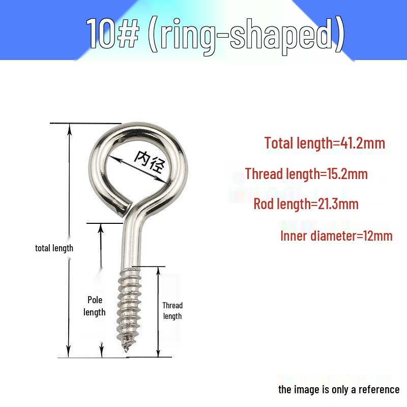 Eye Bolt & Assorted Hooks with Self-Tapping Screws