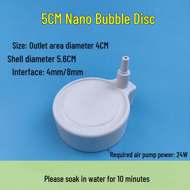 Nano Bubble Disc Air Stone: Oxygen Pump for Fish, Planted & Shrimp Tanks, Fine Aeration