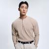 Torence Men’s Ribbed Henley Neck Long Sleeve T-Shirt 3 Colors