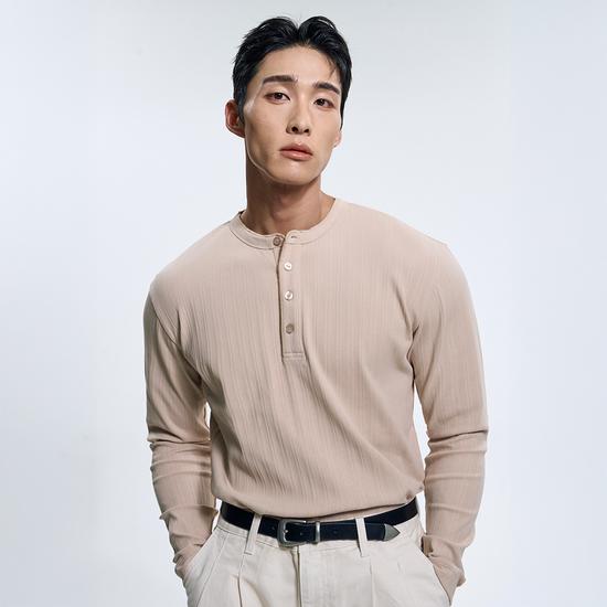 Torence Men’s Ribbed Henley Neck Long Sleeve T-Shirt 3 Colors