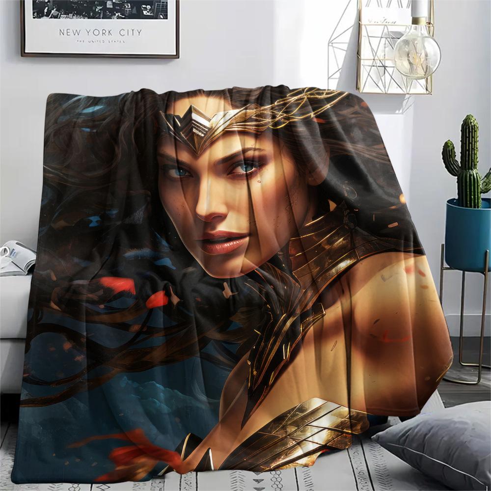 Wonder Woman Flannel Blanket, Warm Comfortable Throw for Home Use, Perfect Gift for Superhero Fans, Cozy for Living Room