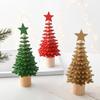 NUCHI Mini Wooden Christmas Tree Desktop Ornament Scene Decor