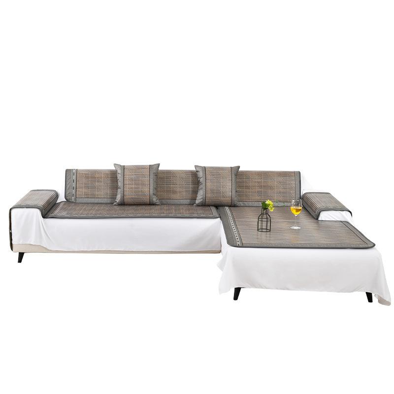 Bamboo Mat Sofa Cushion Summer And Summer Non-Slip Sofa Cover New Universal Rattan Bamboo Mat Seat Cushion Cover Cloth Towel