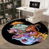 Monster Mashup,Cartoon Creatures Chair mat Round Rug Office carpet, Machine Washable, Non slip, Suitable for Living Rooms, Bedrooms