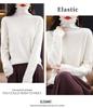 Women's Cowl Neck Wool Sweater: Slimming Autumn/Winter Cashmere Knit Base Layer, Long Sleeve.