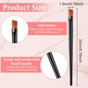 50 Pcs Angled Eyebrow Brush, Black Disposable Eyebrow Tint Brush, Eyeliner Brow Tint Brushes, Eye Shadow Applicator Sticks Disposable Makeup Brushes,