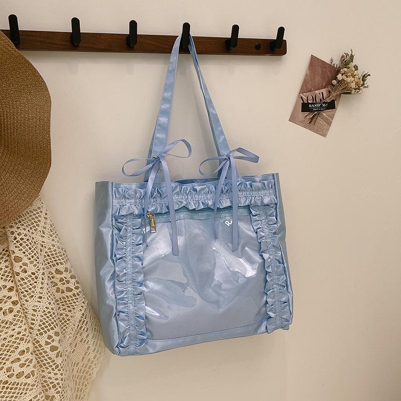 BSS large capacity transparent badge millet bar pain bag one shoulder tote bag out