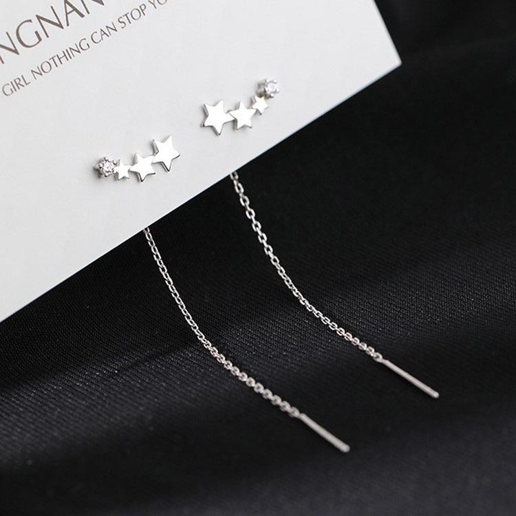 2025 Diamant Schneeflocken Ohrfaden Ohrringe: Elegante, vielseitige Damenmode