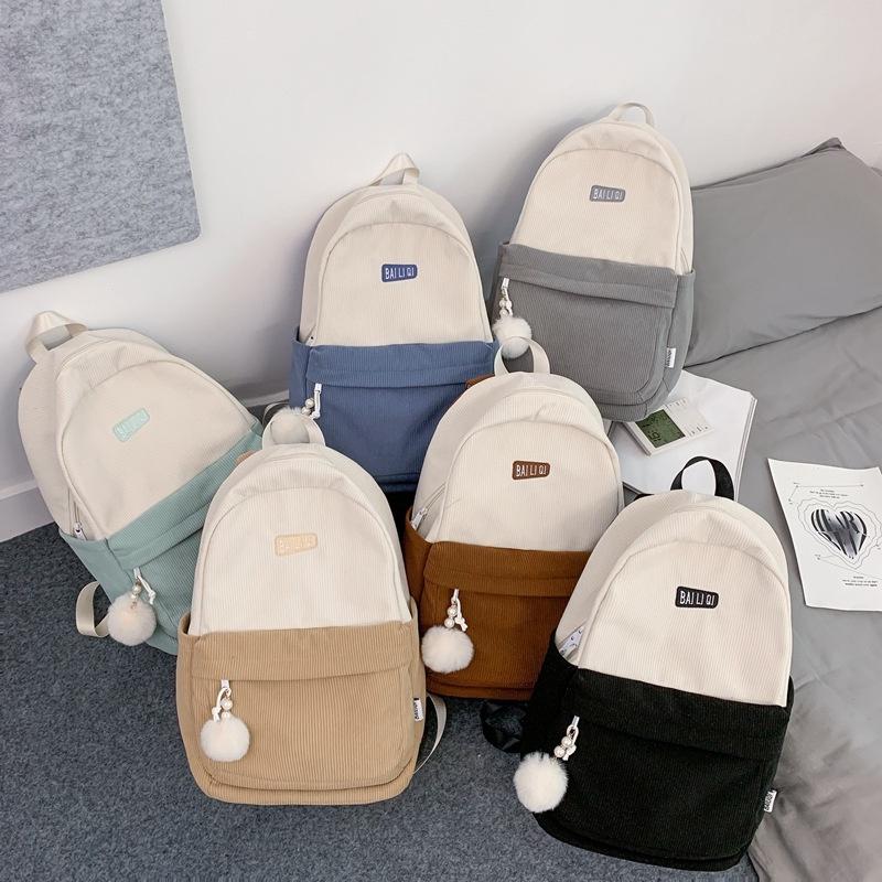 Ruiyingzizhi Vintage Ins Autumn And Winter Double Shoulder Backpack For College Students Large Capacity Breathable Street Fashion Style 15-25 Days