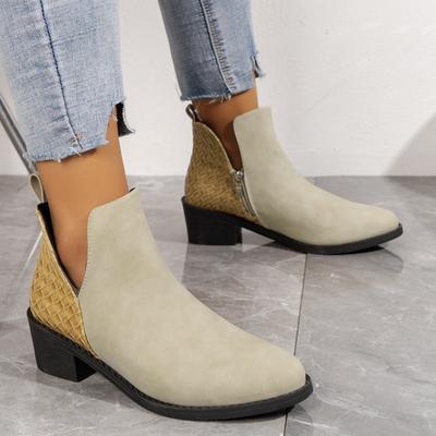 Mode Dames Laarsjes Nieuw 2025 Herfst Suède Chelsea Boots Dames Mode Platform Laarzen Rits Aan De Zijkant Hak Enkellaarsjes Botas De Mujer