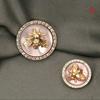 6Pcs Bee Metal Flower Buttons For Women Dress Coat Suit Cardigan Sewing Button