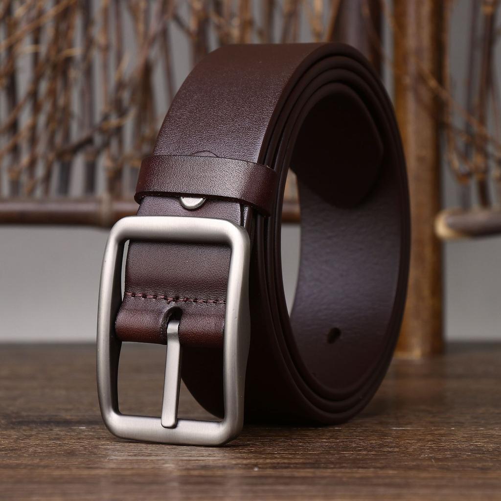 Gürtel Herren Minimalistisch Leichter Luxus Business Echtes Rindsleder Oberfläche Mode Lässig Allround Jugend Formelle Kleidung Anzughose Gürtel