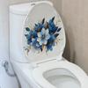 Fresh Watercolor Floral Leaves Toilet Wall Sticker Self-Adhesive Removable Waterproof for Bathroom Mirror Home Decor Art