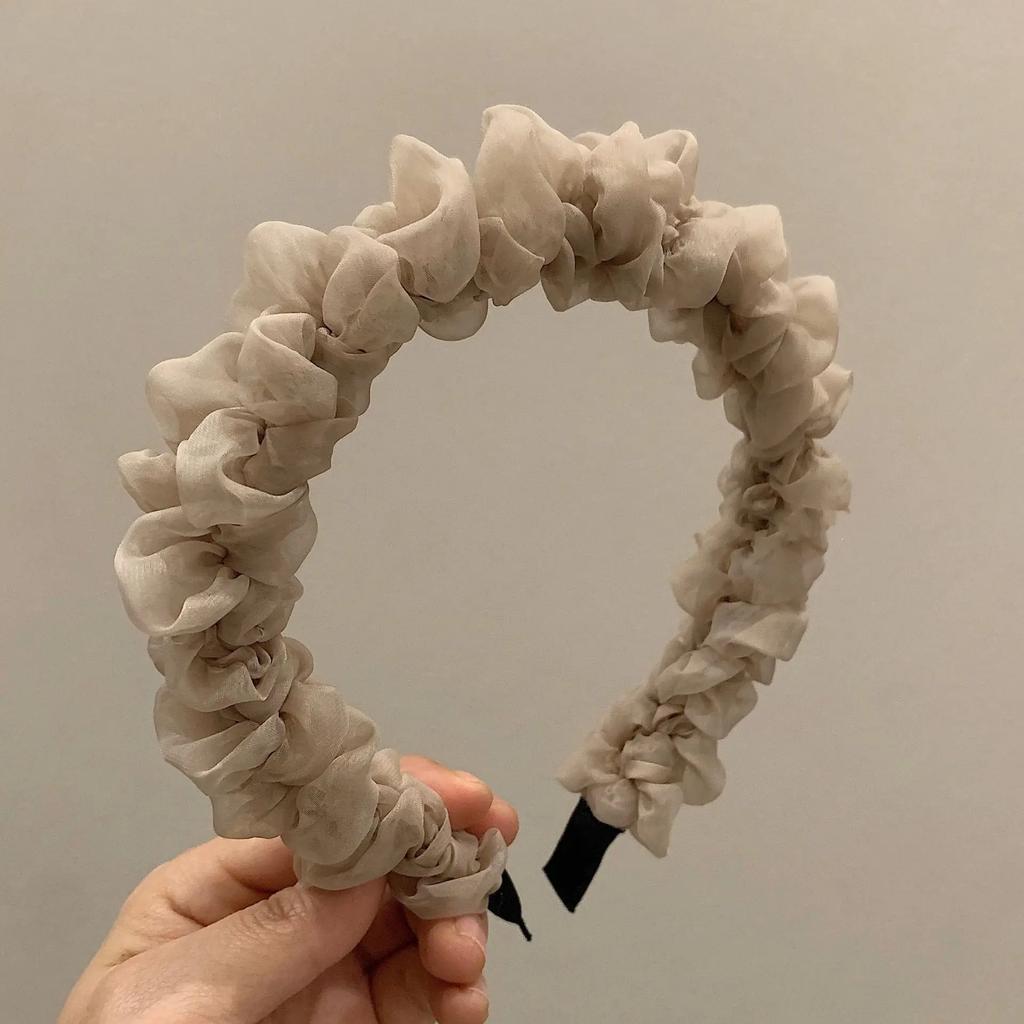 1 Stück Mode Flauschig Seide Knitter Haarband Für Für Frauen Mädchen Party Haargummi Zubehör