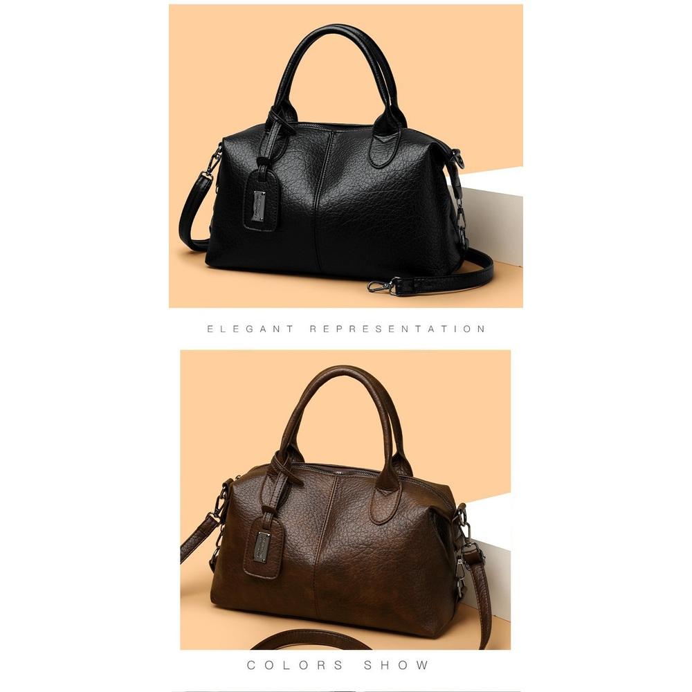 Women's PU Leather Hobo Shoulder Bag Large Capacity Casual Tote Handbag