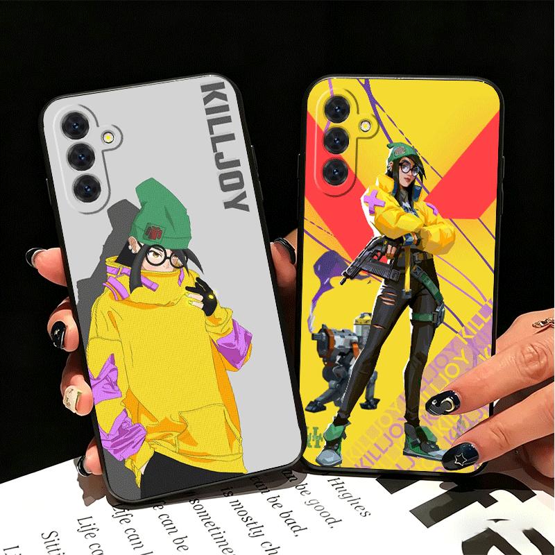 V-Valorant Killjoy Soft Phone Case for Samsung A17 A37 A57 A16 A26 A36 A56 A15 A25 A35 A55 A14 A24 A34 A54 A13 A23 A33 A53 A52 A