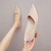 2025 spring and summer new French women's single shoes wedding shoes bridesmaid shoes temperament pointed fairy style shoes shallow mouth women's shoe