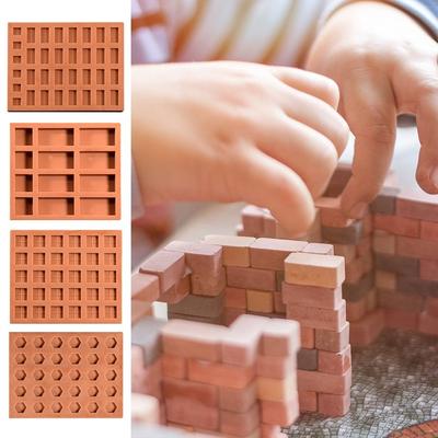 Red Tile Model Mould Construction Material Miniature Brick Mold  Sand Table KTY