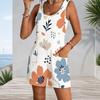 Womens Plus Size Patch Pocket Sleeveless Tank Romper