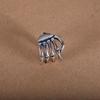 Halloween No Piercing Required Rock Hand Bone Design Jewelry Earrings Halloween Wear Eardrop Party Wear Gold/Silver