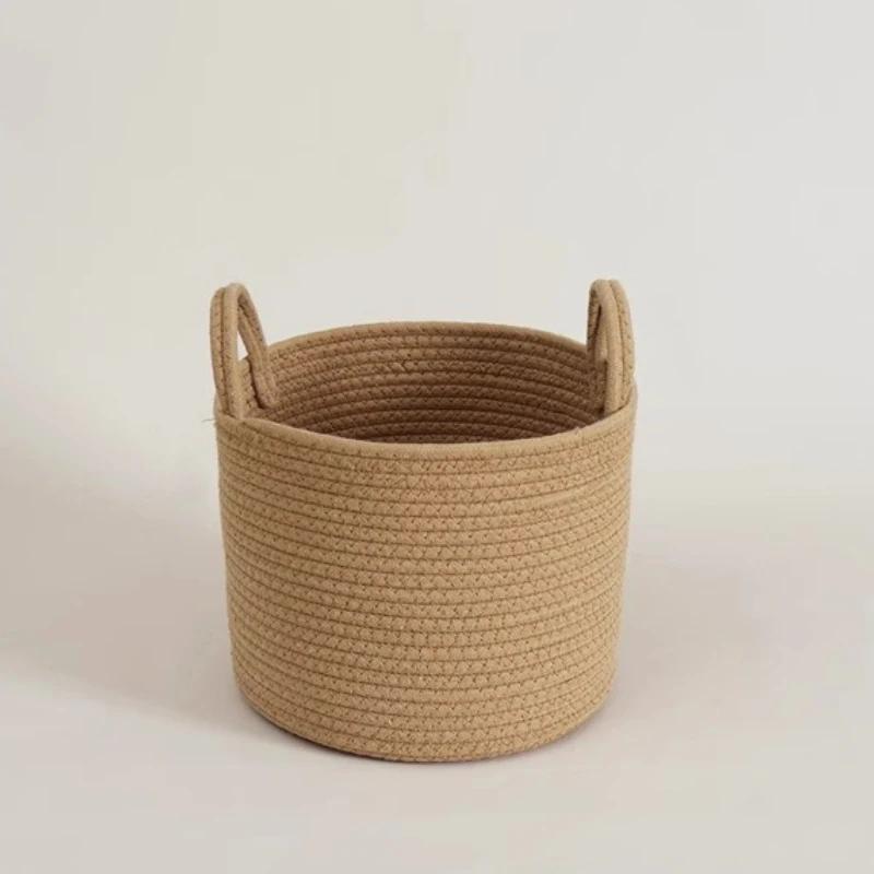 

Корзина для хранения детских игрушек Корзина для хранения грязной одежды Многофункциональная корзина для хранения хлопчатобумажной веревки Корзина для хранения всякой всячины