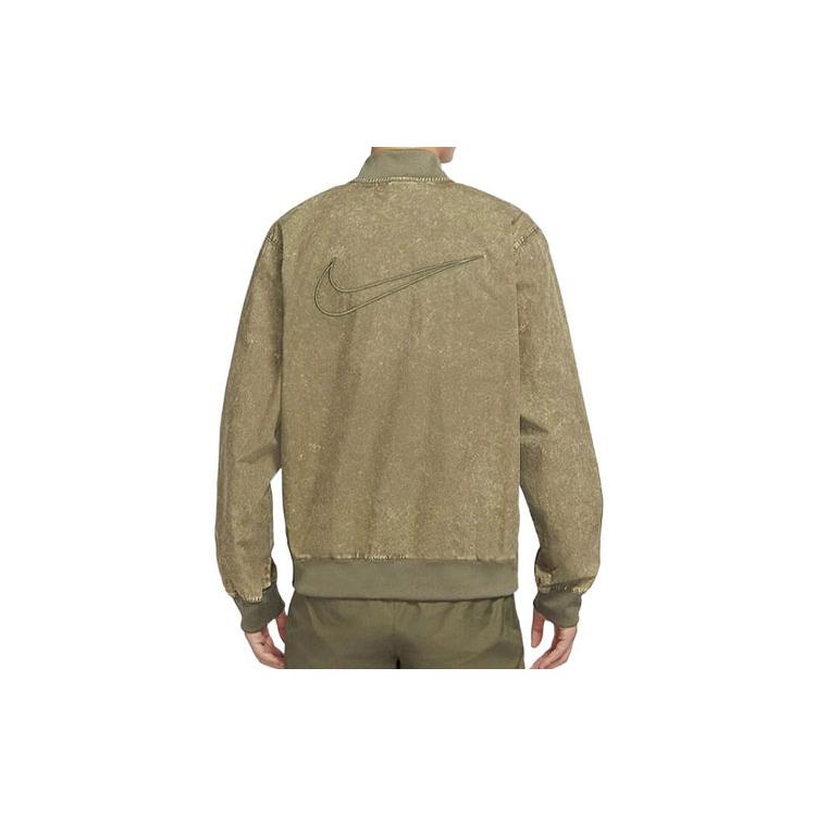 Nike Jackets Men's Army Green Stand Collar Moderate Other DQ4590-222