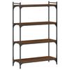 Bookshelf 4 Shelves Brown Oak Effect 80 X 30 X 120 Cm Engineered Wood