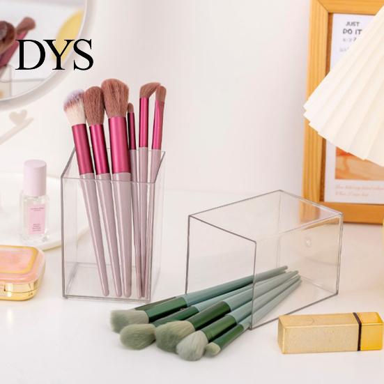 Makeup Brush Organizer Pen Holder Multifunctional Transparent Visible Large Capacity Acrylic Pot Stationery Pencil Storage Box Home Supplies Container