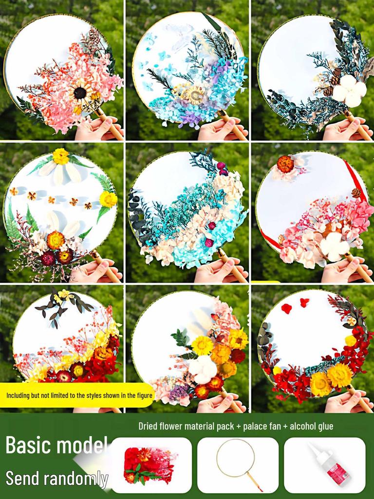 Dried Flower Fan DIY Kit for International Women's Day - Team Building & Handmade Gift