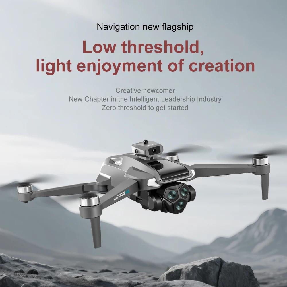 Nový M66 MAX Profesionálny Dron HD 3 Kamery Bezkefový 5G Vyhýbanie sa prekážkam Optické Polohovanie Prúdením Skladací Rc Kvadrokoptéra Displej Hračka Darček