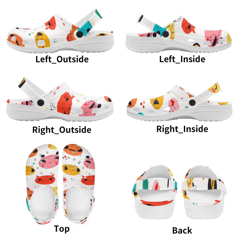 Pattern Printed EVA Clogs Sandals Women Men Lightweight Soft Slip On Casual Slippers Soft Sole Summer Shoes Daily Comfort Wear