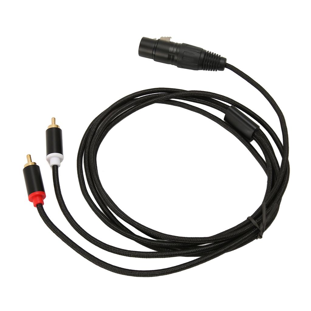 XLR To Dual RCA Cable Female To Male Low Loss Noiseless Y Splitter Duplicator Wire Stereo Sound