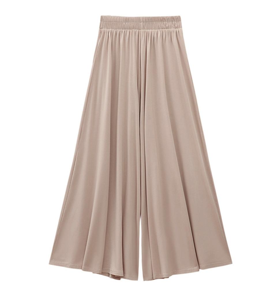 High Waist Wide Leg Pants for Women Loose Fit Long Trousers Summer Casual Lightweight Flowing Palazzo Pants Elastic Waistband