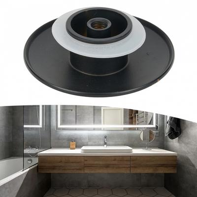 Luxe matzwarte drukknop Click Clack wastafelafvoerstop 66 mm