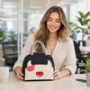 Oxford Fabric Cartoon Whale Lunch Bag Insulated Storage Bag Portable Handheld Food Container for Work School Travel