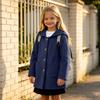 Girls Casual Mid-Length Wool Coat with Lapel and Button Front