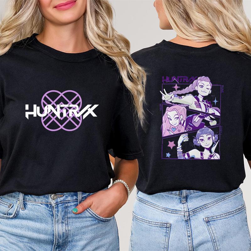 Kpop Korean Wave Witch Hunt trendy casual short sleeved printed T-shirt 5987