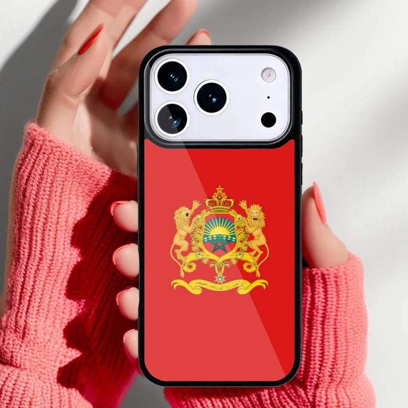 Morocco Flag Passport Phone Case for iPhone 17 Air 16e 15 14 13 Pro Max Back Cover for 12 11 Pro Coque