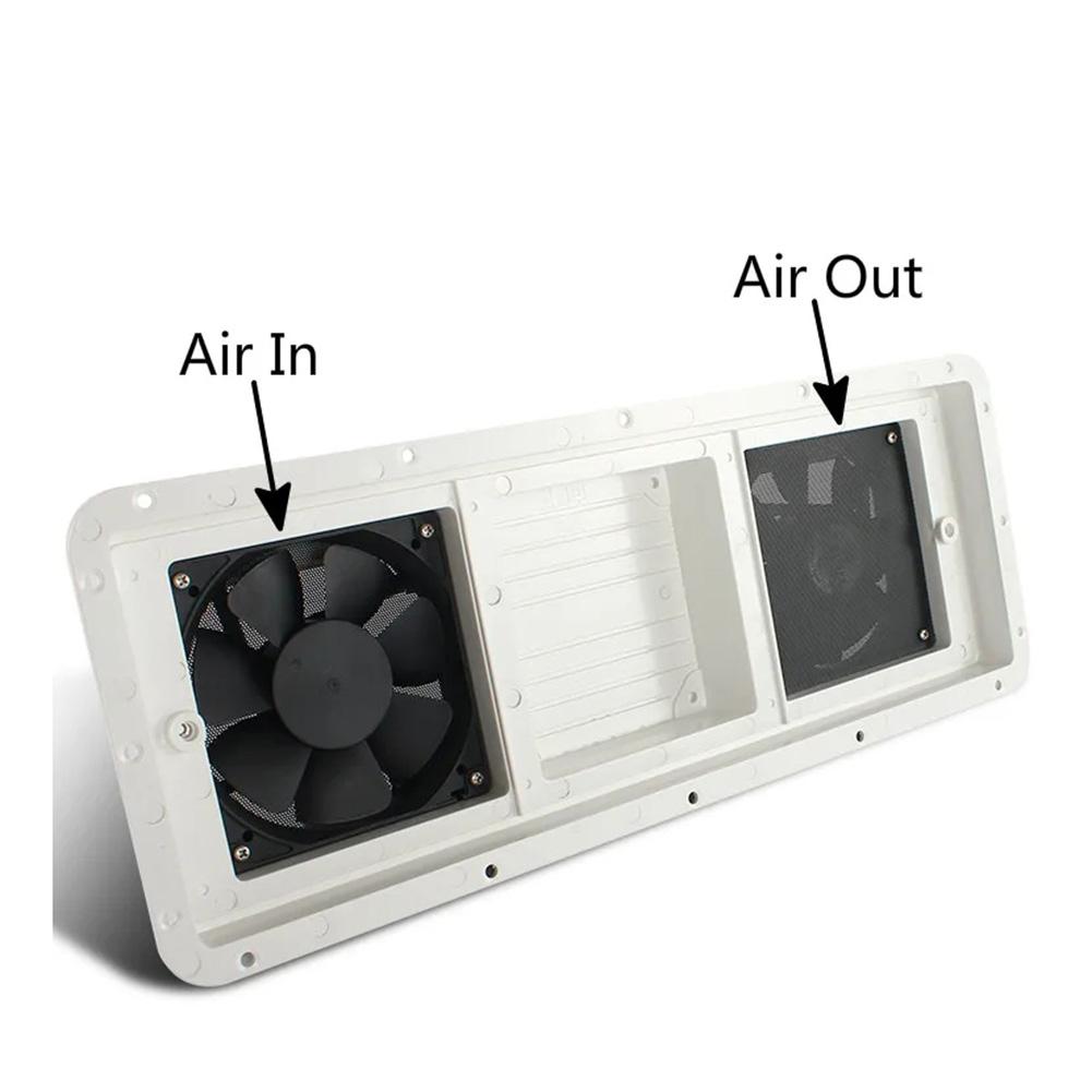 Side Air Outlet Fridge Vent With Fan Silent Caravan Accessories For Rv Trailer Caravan 12V Strong Wind Ventilation Exhaust Fans