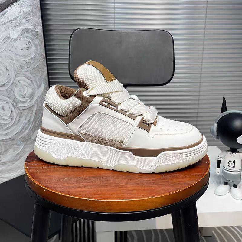 Thick Soled Leather Bread Shoes For Women, Versatile Sports Shoes, Comfortable And Casual Board Shoes For Men