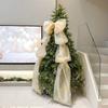 Oversized Christmas Bow Ornaments multicolor Shiny Giant Bow Hanging Decoration with Long Streamers Pearlescent Bowknot Ornament