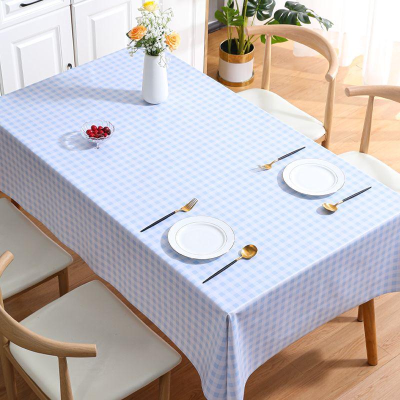 

Пасторальная клетчатая ПВХ скатерть водонепроницаемая и маслостойкая, не требующая стирки, прямоугольная скатерть для обеденного стола, бытовая скатерть, скатерть для кофейного столика 140*140cm