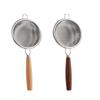 Ruhan Stainless Steel Kitchen Strainer Set with Wooden Handle