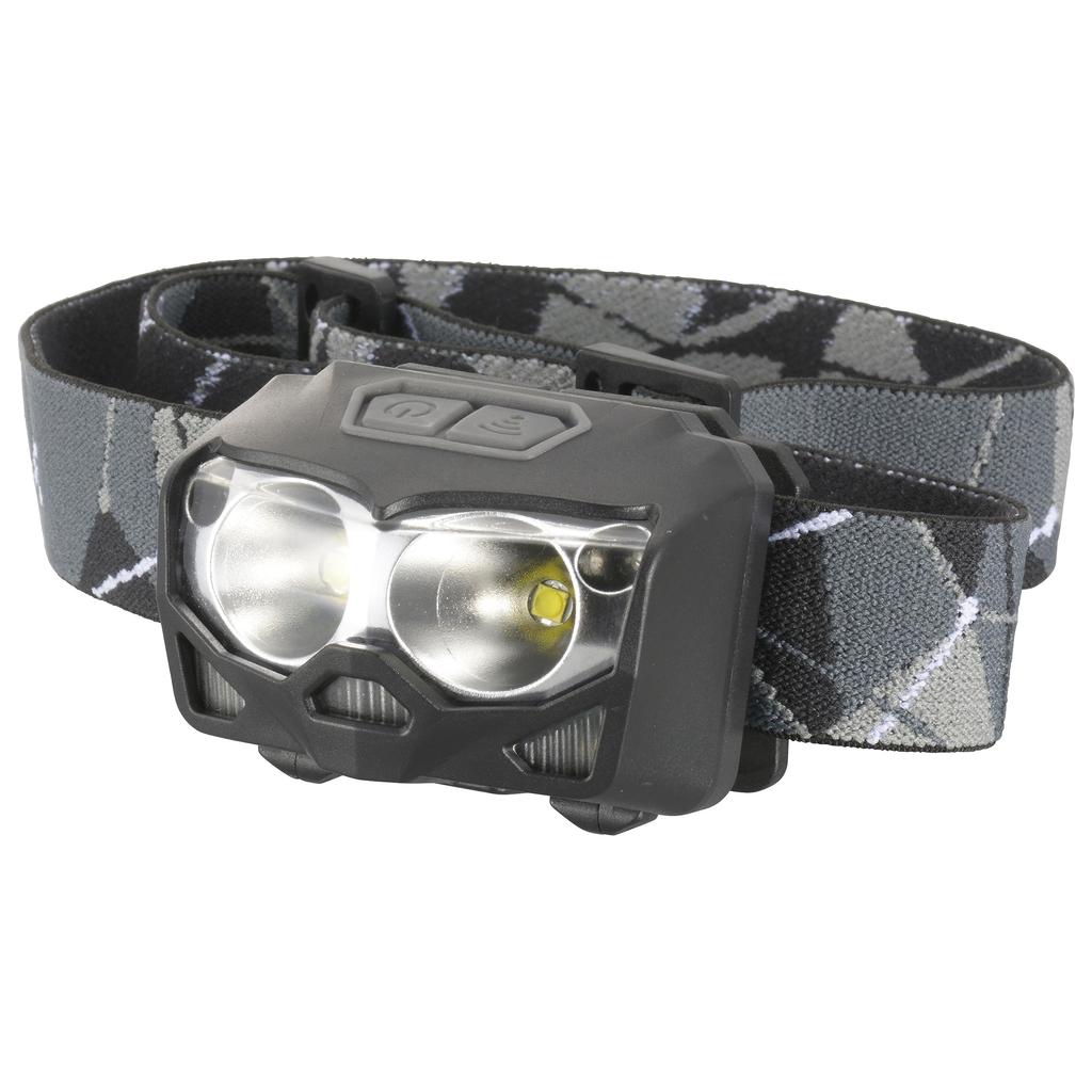 OHM Electric ECLAT 600 Lumens LED Headlight with Motion Sensor and Flashing Ideal for Outdoor Activities and Switch, White, Red, Red, Dimmable,