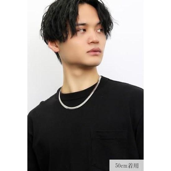 Phiten Limited Edition Titanium 5.5mm Flat Kihira Chain Necklace (40cm) Mens