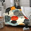 1Pc Abstract Geometric Shapes Blanket Soft And Comfortable Casual Warm Camping Travel Christmas Halloween Xmas Gift M928270